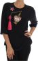 Dolce & Gabbana Betoverende Sprookjesachtige Zijden Blouse Black Dames - Thumbnail 1