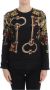 Dolce & Gabbana Middeleeuwse Gouden Sleutel Bloemenprint Blouse Black Dames - Thumbnail 1