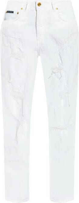 Dolce & Gabbana Losse spijkerbroek Wit Dames