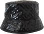 Dolce & Gabbana Zwarte Gewatteerde Imitatieleer Bucket Cap Hoed Black Unisex - Thumbnail 1