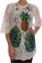 Dolce & Gabbana Witte Blouse met Kristallen Versiering en Kant White Dames - Thumbnail 1