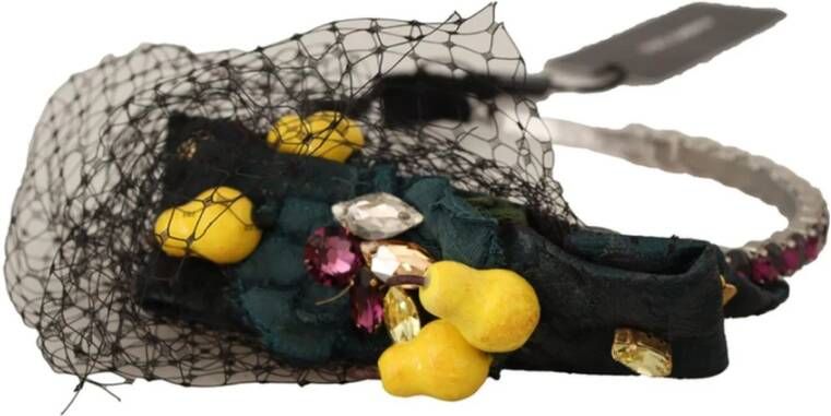 Dolce & Gabbana Luxe Lemon Versierde Haarband Zwart Dames
