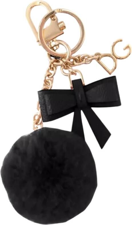 Dolce & Gabbana Luxe Leren Clutch met Gouden Accenten Zwart Dames