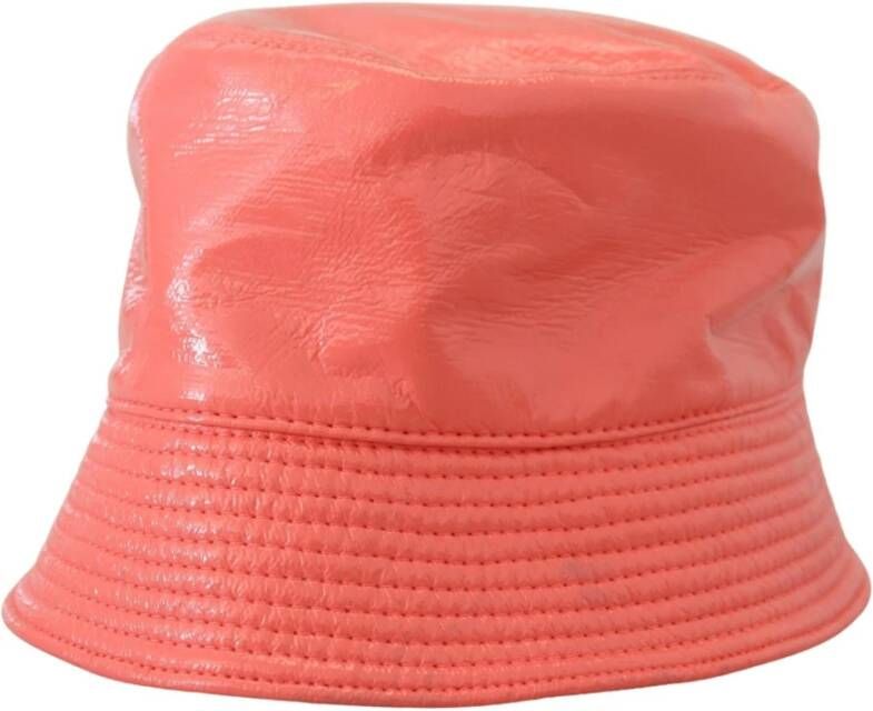 Dolce & Gabbana Perzik Quilted Bucket Hat Pink Dames