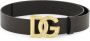 Dolce & Gabbana Luxe Zwart Goud Leren Riem met DG Logo Black Heren - Thumbnail 1