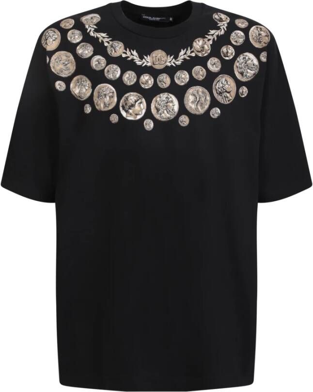 Dolce & Gabbana Luxe Stijl Zwart T-Shirt Zwart Heren