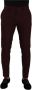Dolce & Gabbana Maroon Bordeaux Skinny Slim Trouser Pants Rood Heren - Thumbnail 1