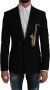 Dolce & Gabbana Black Wool Silk Saxophone Slim Fit Suit Zwart Heren - Thumbnail 3