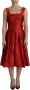 Dolce & Gabbana Satijnen Zijden Jurk Elegant en veelzijdig Red Dames - Thumbnail 1