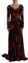 Dolce & Gabbana Zwarte bloemen A-Line Sheath jurk Multicolor Dames - Thumbnail 1