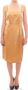 Dolce & Gabbana Bronzen zijden knielange jurk met rits Brown Dames - Thumbnail 1