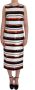 Dolce & Gabbana Gestreepte Pailletten Stretch Jurk Multicolor Dames - Thumbnail 1