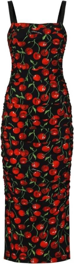 Dolce & Gabbana Midi Jurken Elegante Collectie Red Dames