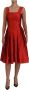 Dolce & Gabbana Satijnen Zijden Jurk Elegant en veelzijdig Red Dames - Thumbnail 3