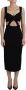 Dolce & Gabbana Zwart Viscose Bodycon Sheath Midi Jurk Black Dames - Thumbnail 1