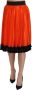 Dolce & Gabbana Pre-owned Orange High Waist Knee Length Skirt Zwart Dames - Thumbnail 1
