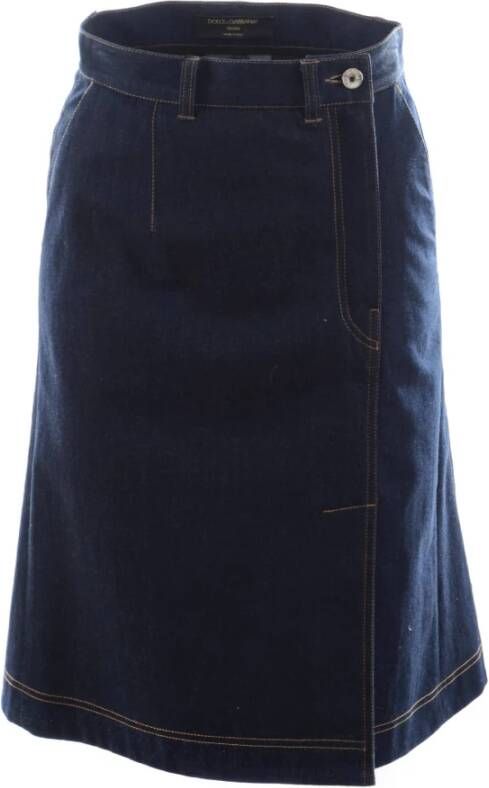 Dolce & Gabbana Midi Skirts Blauw Dames