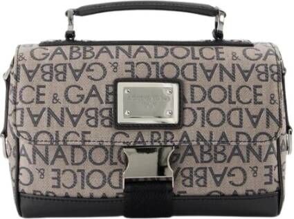 Dolce & Gabbana Tr Jaq Spalm+Vit.L Hobo Tas Multi Leer Gray Heren