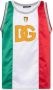 Dolce & Gabbana Witte Mouwloze T-shirt met Geribbelde Afwerking Multicolor Heren - Thumbnail 1
