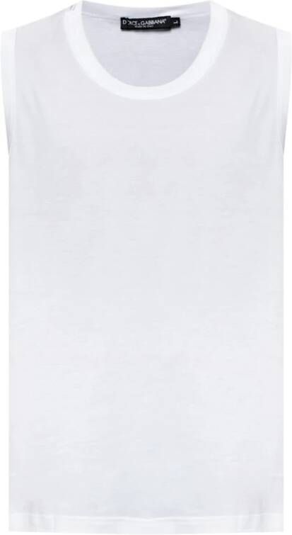 Dolce & Gabbana Mouwloos T-shirt Wit Heren