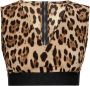 Dolce & Gabbana Mouwloze Top met Dierenprint en Elastische Tailleband Beige Dames - Thumbnail 1