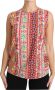 D&G Overhemd D&G Dolce Gabbana Printed Silk Top Mouwloze Blouse - Thumbnail 1