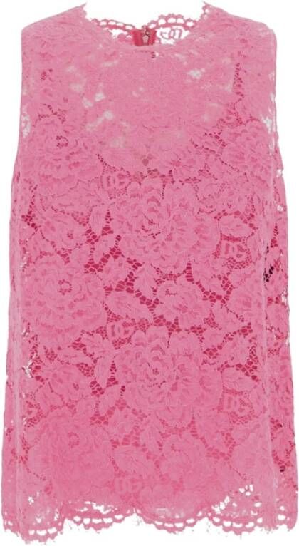Dolce & Gabbana Mouwloos topje Roze Dames