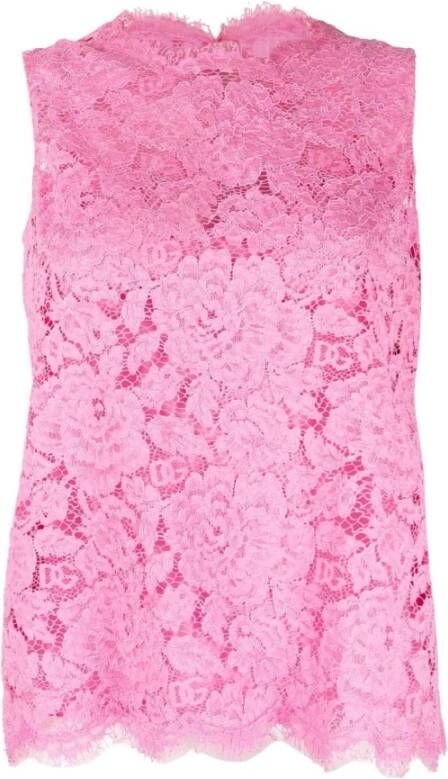 Dolce & Gabbana Mouwloos topje Roze Dames