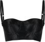 Dolce & Gabbana Gestructureerde Zwarte Bralette Top Black Dames - Thumbnail 3
