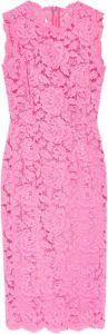 Dolce & Gabbana Mouwloze kanten jurk Roze Dames