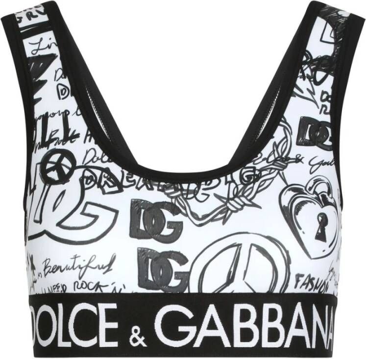 Dolce & Gabbana Mouwloze tops Wit Dames