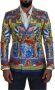 Dolce & Gabbana Multicolor Dragon Print Zijden Slim Fit Blazer Meerkleurig Heren - Thumbnail 1
