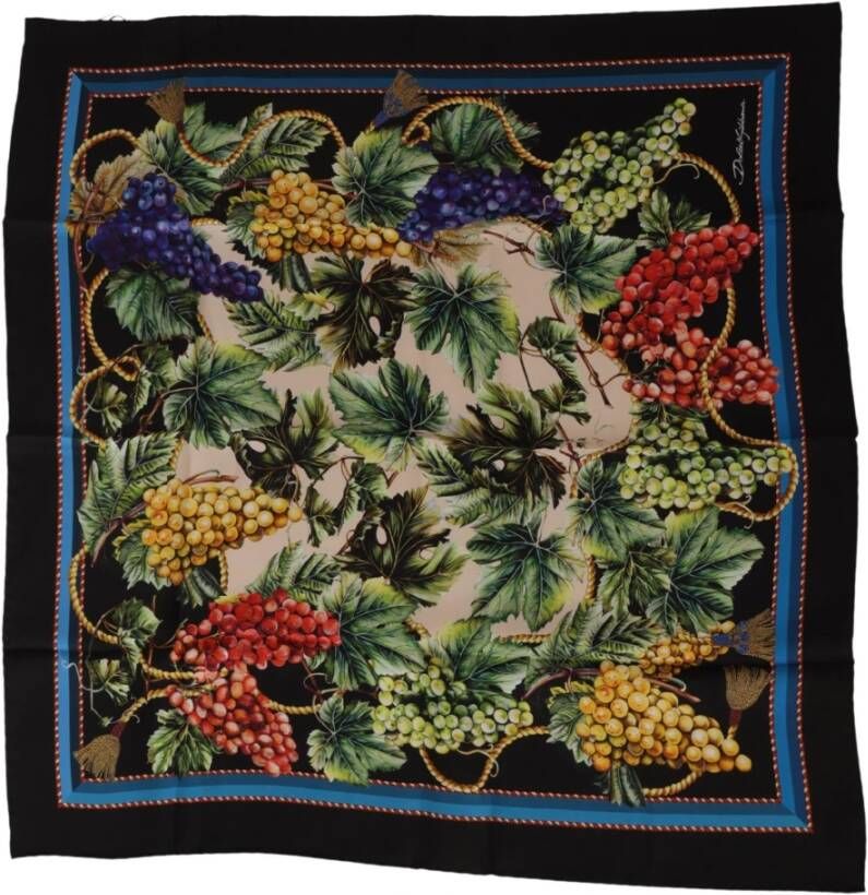 Dolce & Gabbana Authentieke Zijden Vierkante Sjaal Multicolor