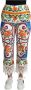 Dolce & Gabbana Multicolor Majolica Print Katoenen Broek Multicolor Dames - Thumbnail 1