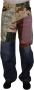 Dolce & Gabbana Multicolor Zijden Patchwork Heren Denim Jeans Multicolor Heren - Thumbnail 1