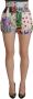 Dolce & Gabbana Multicolor Patchwork Shorts met Hoge Taille van Katoen Multicolor Dames - Thumbnail 1