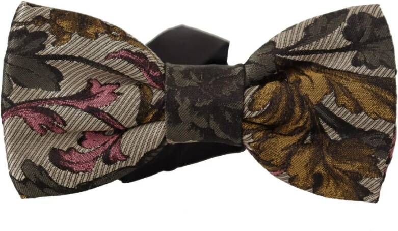 Dolce & Gabbana Multicolor Pattern 100% Silk Neck Papillon Tie Meerkleurig Heren