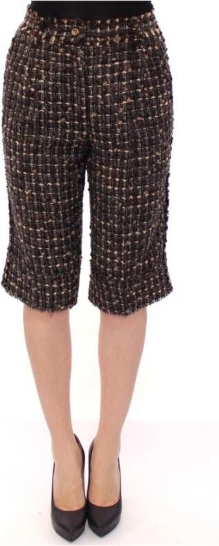 Dolce & Gabbana Multicolor wollen shorts broek Meerkleurig Dames