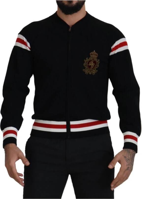 Dolce & Gabbana Multicolor Wool Full Zip Cardigan Sweater Meerkleurig Heren