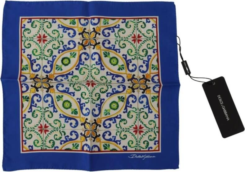 Dolce & Gabbana Multicolor Zijden Heren Vierkante Sjaal Meerkleurig Heren