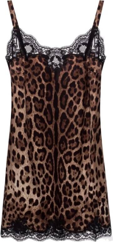 Dolce & Gabbana Leopard-Print Stretch Camisole Brown Dames