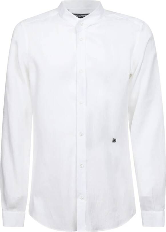 Dolce & Gabbana Verhoog je casual garderobe met wit overhemd White Heren