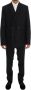 Dolce & Gabbana Upgrade je werkgarderobe met dit prachtige Double Breasted Slim Fit Suit Black Heren - Thumbnail 1