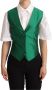Dolce & Gabbana Groene Zijden Satijnen Mouwloze Waistcoat Vest Green Dames - Thumbnail 1