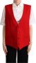 Dolce & Gabbana Rode Mouwloze Waistcoat Vest van Virgin Wol Red Dames - Thumbnail 1