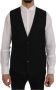 Dolce & Gabbana Gestreept Single Breasted Vest Gilet Black Heren - Thumbnail 1