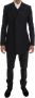 Dolce & Gabbana Elegant Grijs Wol Double Breasted Pak Black Heren - Thumbnail 1