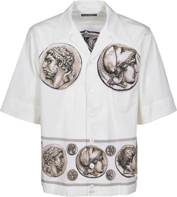 Dolce & Gabbana Pinafore Metal Overhemden White Heren