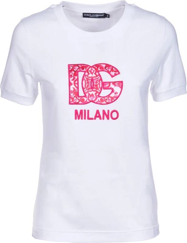 Dolce & Gabbana Pinafore Metal T-shirts en Polos White Dames