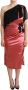 Dolce & Gabbana Pink One-Shoulder Silk Tassel Fringe Gown Mid Dress Roze Dames - Thumbnail 1